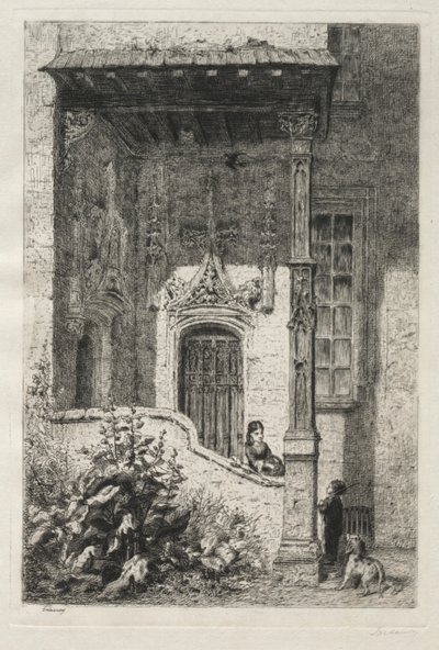 Maison dite de la Reine Blanche, Rue St. Hippolyte da Alfred Alexandre Delauney