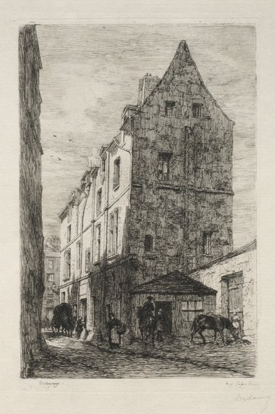 Maison dite de la Reine Blanche, Rue de Marmousets da Alfred Alexandre Delauney