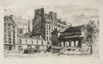 Mercato dei vitelli in demolizione da Alfred Alexandre Delauney