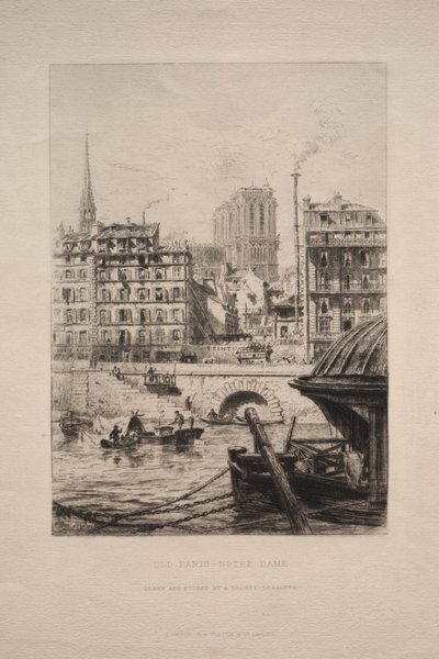 Vecchia Parigi: Notre Dame da Alfred Brunet Debaines
