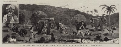 Una Battuta di Caccia in India Centrale attaccata da Calabroni da Alfred Chantrey Corbould
