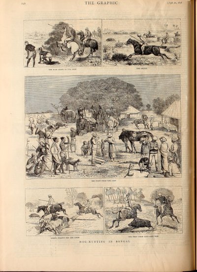 Caccia al maiale in Bengala da Alfred Chantrey Corbould