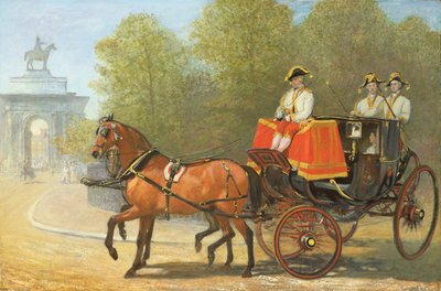 Ritorno dalla sala del trono di Sua Maestà, Hyde Park Corner, 1853 da Alfred Chantrey Corbould