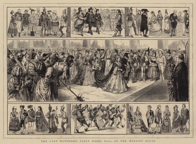 Ballo in maschera della Lady Mayoress alla Mansion House da Alfred Chantrey Corbould