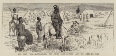 La guerra Zulu, Dabulamanzi, il fratellastro del re, e i suoi aiutanti di campo da Alfred Chantrey Corbould