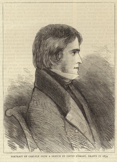 Ritratto di Thomas Carlyle da Alfred Comte d