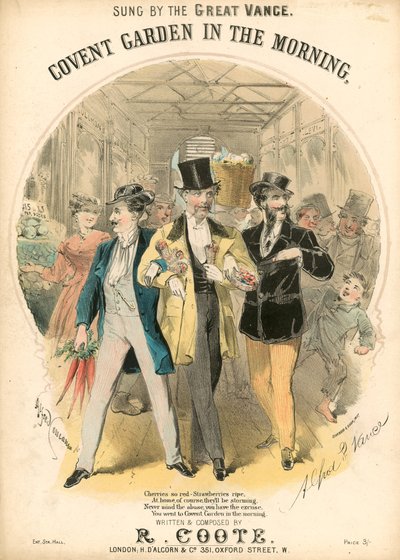 Partitura musicale: Covent Garden al mattino da Alfred Concanen