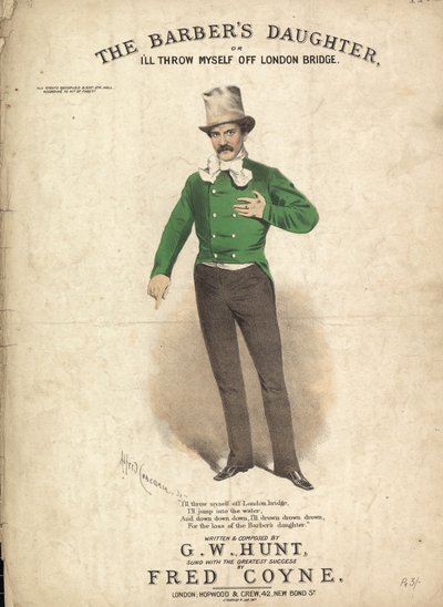 La figlia del barbiere, o mi getterò dal London Bridge da Alfred Concanen