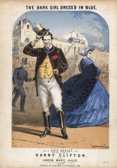 La ragazza scura vestita di blu da Alfred Concanen