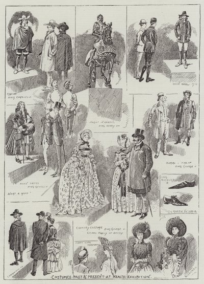 Costumi passati e presenti alla Mostra della Salute da Alfred Courbould