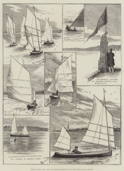 Royal Canoe Club, Gara per la Challenge Cup al Welsh Harp, Hendon da Alfred Courbould