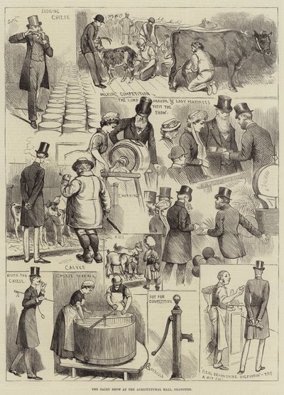 La mostra lattiero-casearia alla Agricultural Hall, Islington da Alfred Courbould