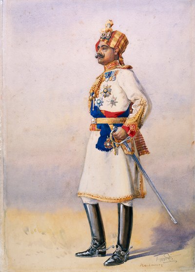 On. Colonnello H.H. Maharaja Sir Ganja Singh, Bahadur di Bikaner, illustrazione per 
