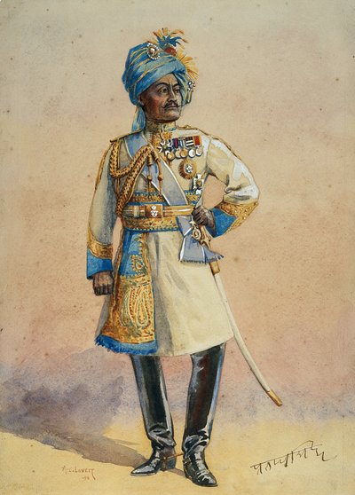 On. Maggiore Generale H.H. Maharaja Sir Pratap Singh Bahadur, illustrazione per 