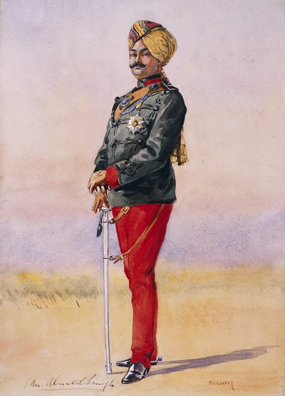 Maggiore Onorario H.H. Sir Umed Singh Bahadur, Maharao di Kota, illustrazione per 