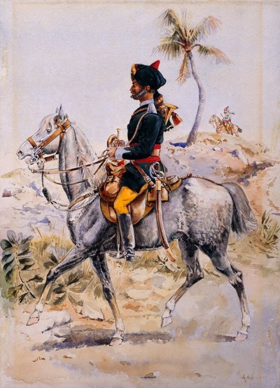 Trombettiere a cavallo, 34° Cavalleria Poona del Principe Alberto Vittorio da Alfred Crowdy Lovett