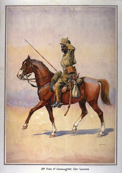 Soldato del 31° Lancer del Duca di Connaught da Alfred Crowdy Lovett