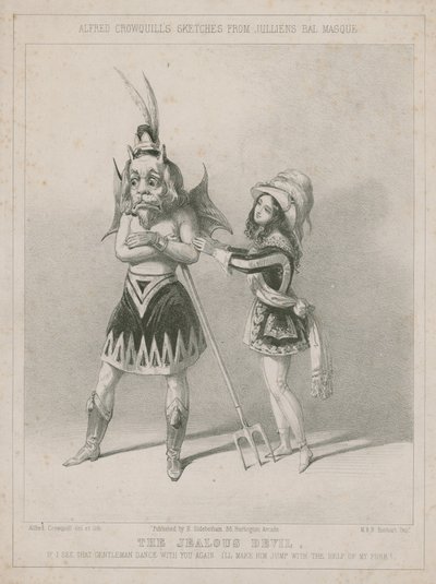 Schizzi di Alfred Crowquill dal bal masqué di Jullien: Il diavolo geloso da Alfred Crowquill