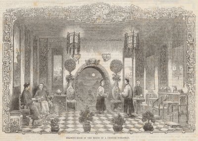 Salotto nella casa di un nobile cinese da Alfred Crowquill
