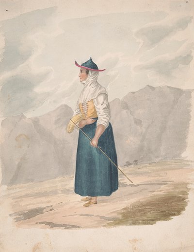 Contadina con bastone, La Palma da Alfred Diston