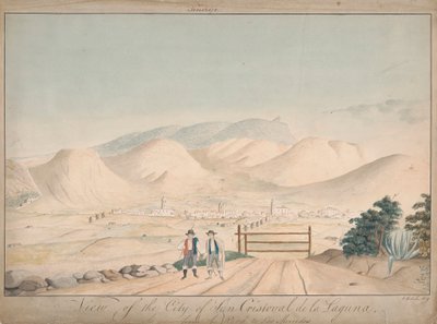 Veduta della città di San Cristoval de la Laguna vista dalla strada per Las Mercedes da Alfred Diston