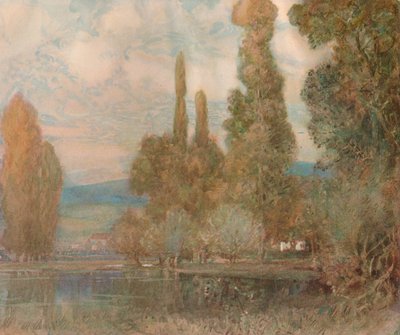 Sul bordo del lago, XIX secolo, 1911 da Alfred East