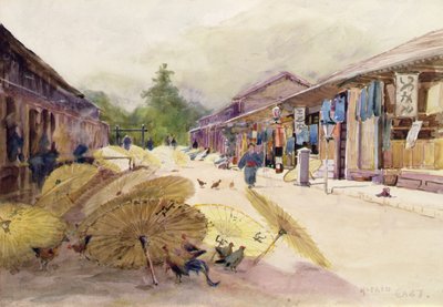 Asciugatura degli ombrelli dopo un temporale, c.1889 da Alfred East