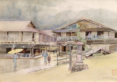 Giornata piovosa a Yumoto, 1889 da Alfred East