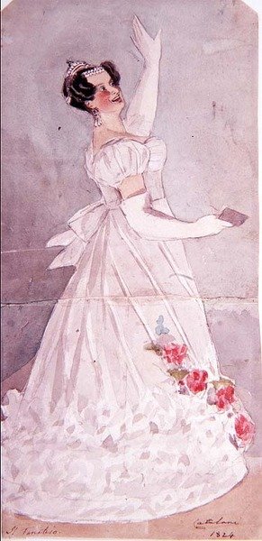 Angelica Catalani (1780-1845) in Il Fanatico, 1824 da Alfred Edward Chalon