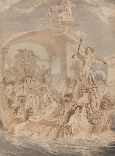 Cleopatra sul Cidno per incontrare Antonio da Alfred Edward Chalon