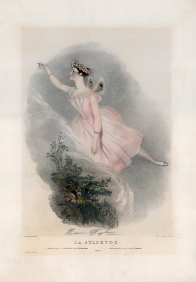 Marie Taglioni in La Sylphyde da Alfred Edward Chalon