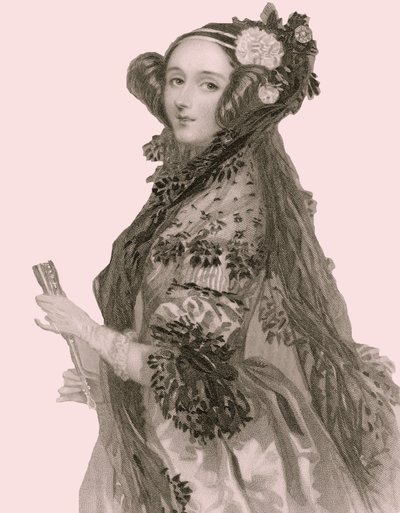 Ritratto di Augusta Ada King (1815 - 1852), Contessa di Lovelace (incisione) da Alfred Edward Chalon