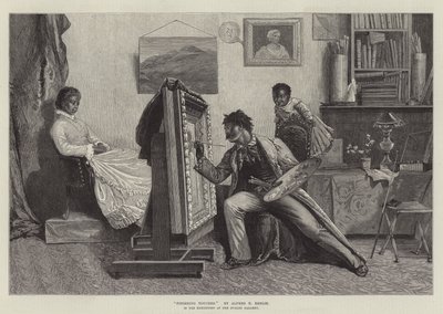 Ritocchi finali, nella mostra alla Dudley Gallery da Alfred Edward Emslie