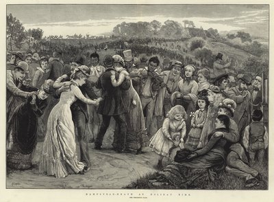 Hampstead Heath in tempo di vacanza da Alfred Edward Emslie