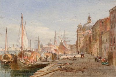 Barche a un molo, Venezia da Alfred Edward Goodall