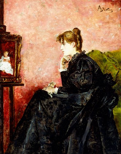 Signora in nero da Alfred Emile Stevens