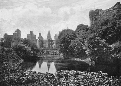 Castello di Cardiff: fronte est e mastio, c1896 da Alfred Freke
