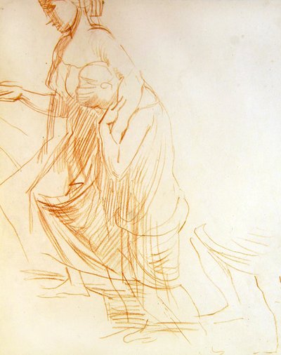 Studio di due figure, una in piedi e una inginocchiata, c.1850 da Alfred George Stevens