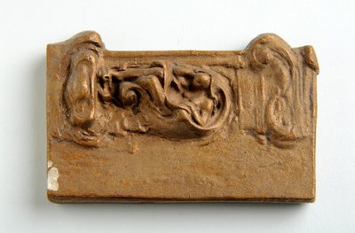 Maquette per un Pannello con una Figura Seduta da Alfred Gilbert