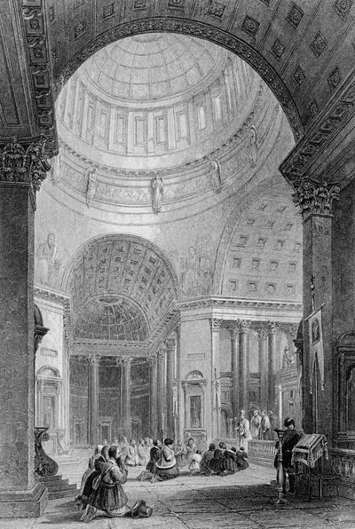 Interno della Chiesa di Kazan, inciso da T. Higham da Alfred Gomersal Vickers