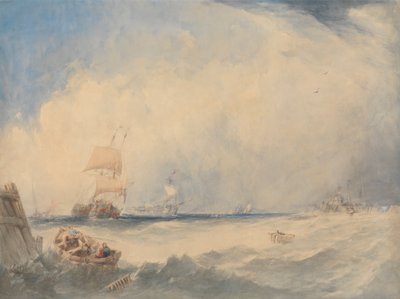 Scena di navigazione nel porto di Dunkerque da Alfred Gomersal Vickers