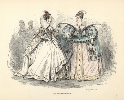 Caricatura dei costumi femminili nell