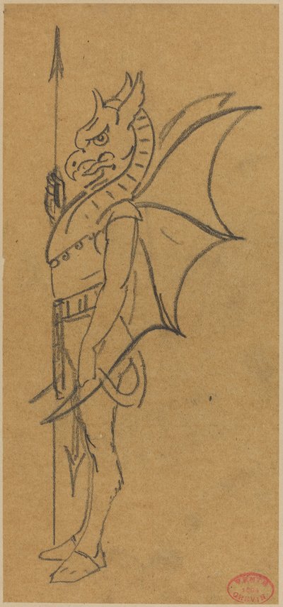 Figura vestita da grifone da Alfred Grevin