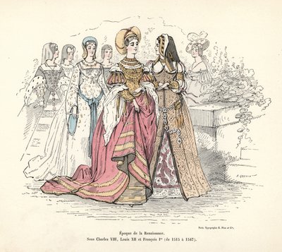 Costumi femminili francesi del Rinascimento da Alfred Grevin