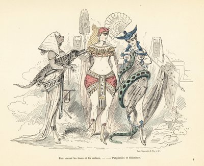 Salambò e la moglie di Potifar in abiti esotici, Cartagine, III secolo da Alfred Grevin