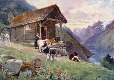 Un Saeter, Vetle Fjord da Alfred Heaton Cooper