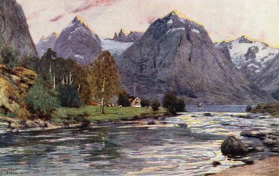 Un fiume di salmoni, Stryn, Nordfjord da Alfred Heaton Cooper