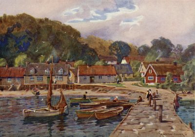 Arild, un villaggio di pescatori vicino a Molle da Alfred Heaton Cooper