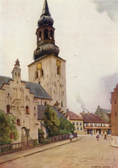 Danimarca: Cattedrale di Aalborg, Jutland settentrionale da Alfred Heaton Cooper