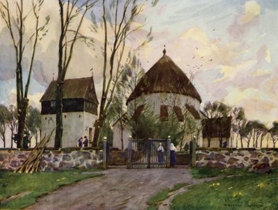 Danimarca: Bornholm, Chiesa di Osterlars da Alfred Heaton Cooper